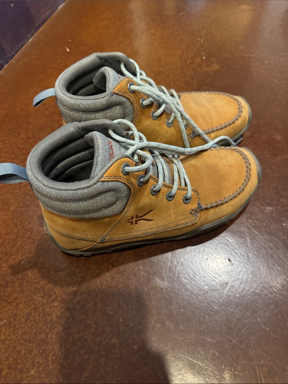 KURU Tan and Gray Women's Ankle Booties